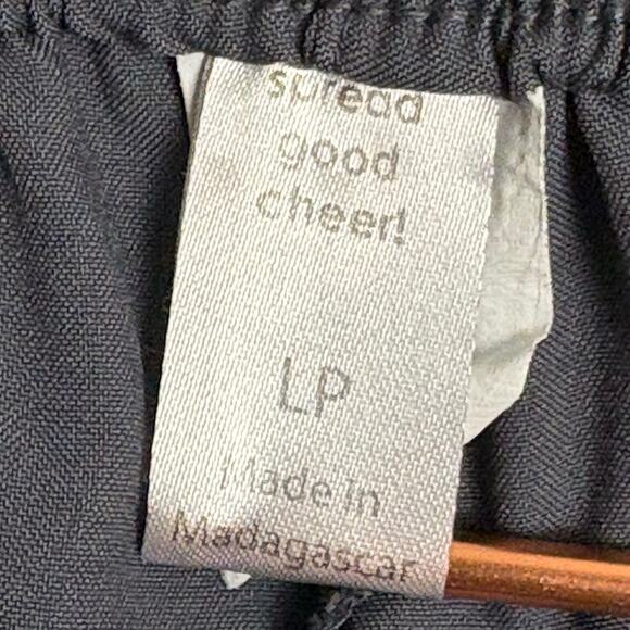 Spread Good Cheer Women’s Size Petite Large Grey Polyester Cargo Scrub Pants - Picture 5 of 8